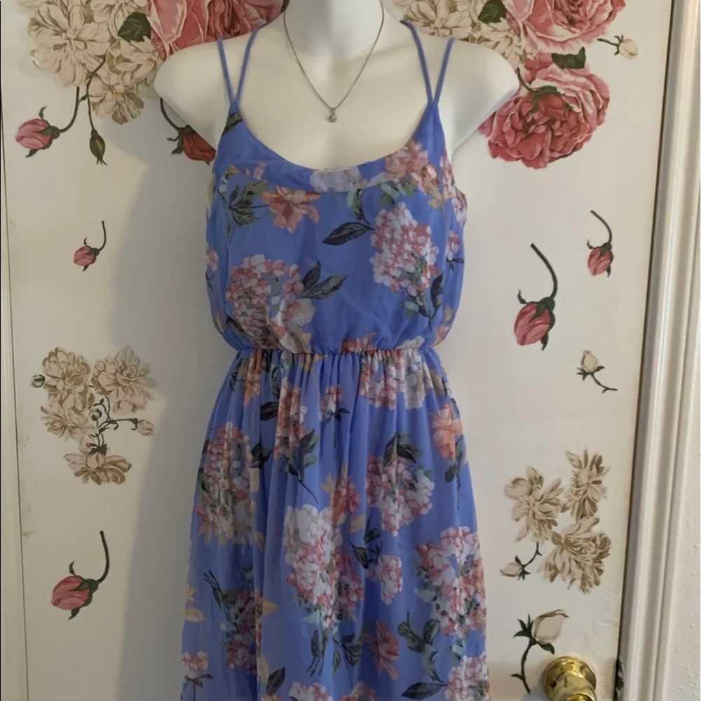 Chiffon blue floral  Abercrombie and Fitch